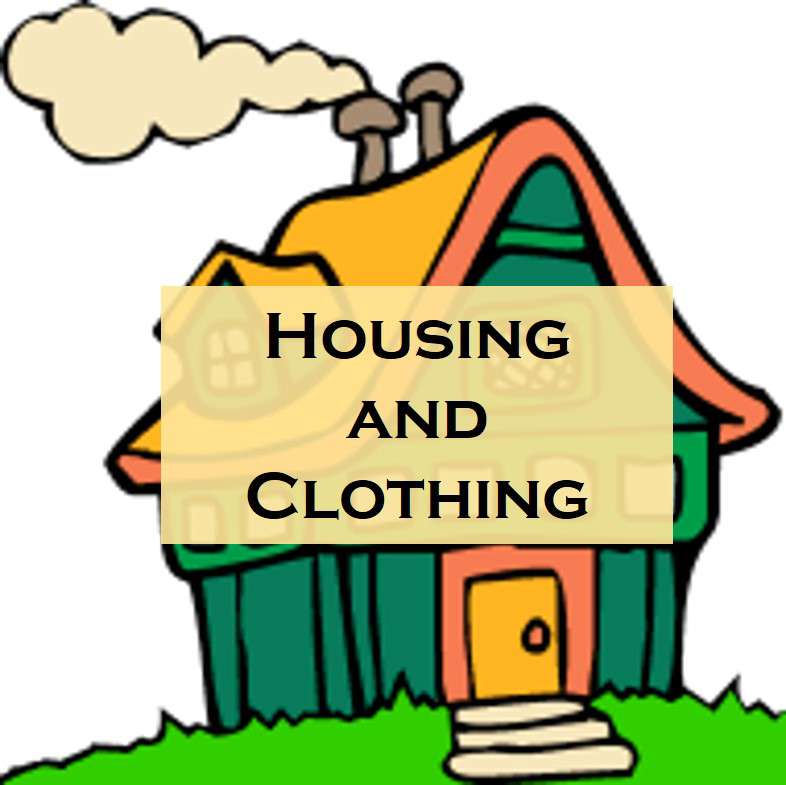 Example of Housing and Clothing in daily life for Class 3